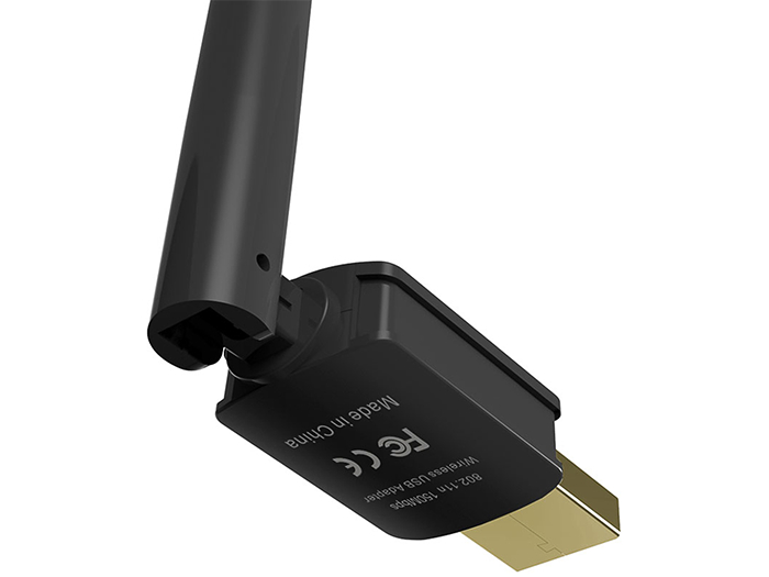 Cle WIFI USB avec Antenne 150 Mbps 5 dBi Wireless LAN Sans Fil 802.11n/g/b  Noir