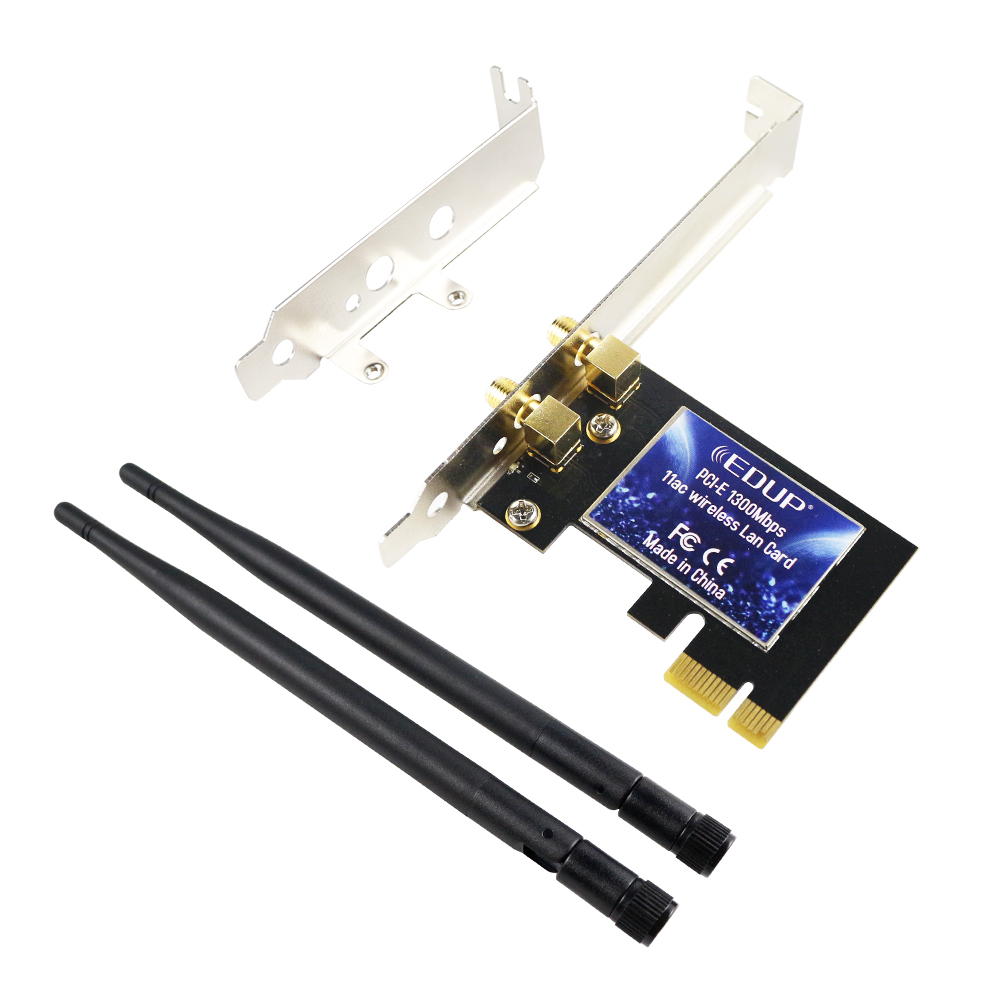 EDUP PCI-E WiFi 6 AX1800Mbps Bluetooth 5.2 Network Card with 6dBi Dual Band  Antenna